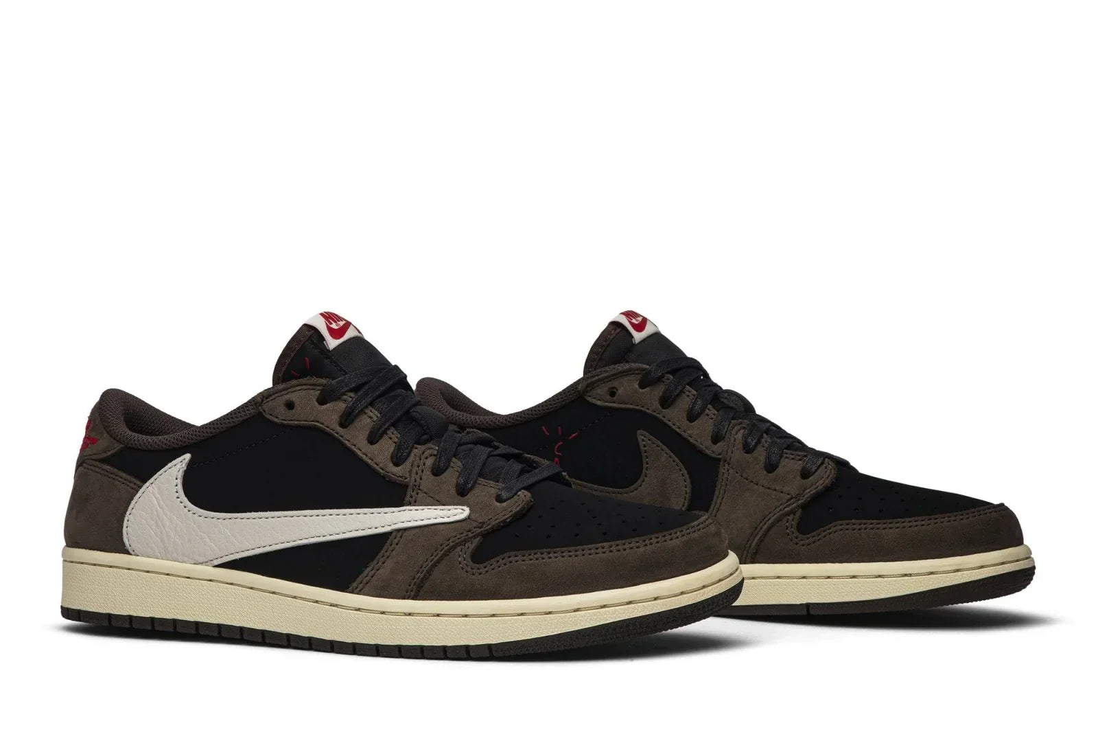 Tênis Air Jordan 1 Low Og Sp x Travis Scott Mocha vista traseira