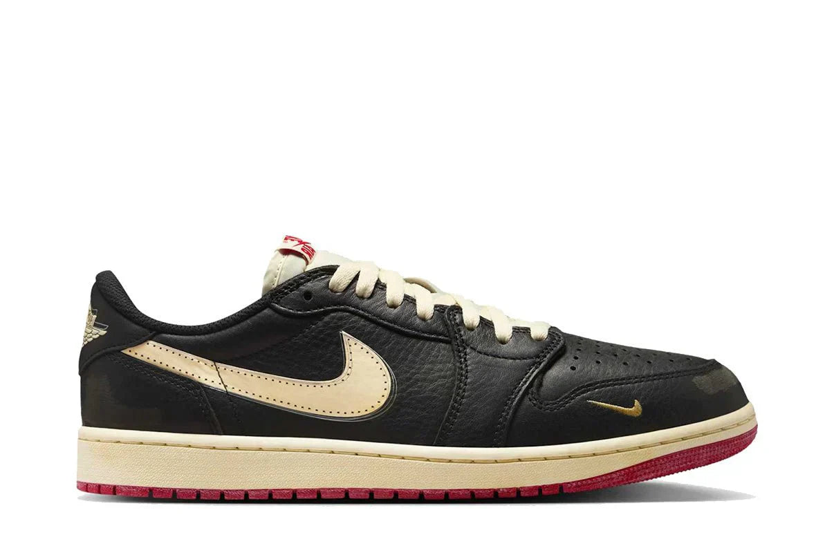 Tênis Air Jordan 1 Low OG x Nigel Sylvester Better With Time Preto vista lateral