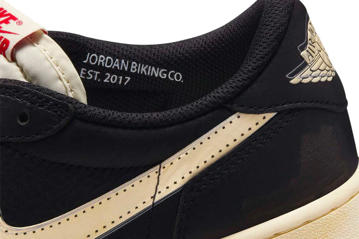 Tênis Air Jordan 1 Low OG x Nigel Sylvester Better With Time Preto detalhe interno