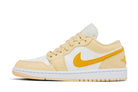 Tênis Air Jordan 1 Low Team Gold Amarelo detalhe do material