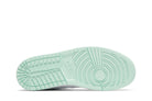 Tênis Air Jordan 1 Mid Aqua Blue Tint Verde detalhe do solado