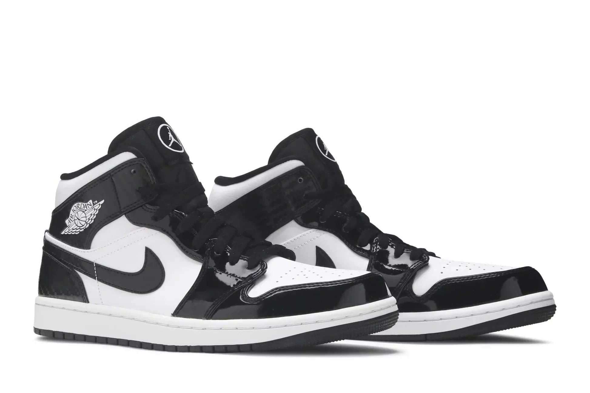 Tênis Air Jordan 1 Mid Carbon Fiber Preto vista superior