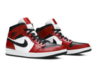Tênis Air Jordan 1 Mid Chicago Black Toe Vermelho/Preto vista superior
