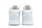 Tênis Air Jordan 1 Mid Glitter Swoosh Azul vista traseira