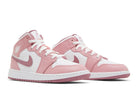 Tênis Air Jordan 1 Mid GS Valentines Day (2023) Rosa vista superior