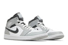 Tênis Air Jordan 1 Mid Light Smoke Grey Cinza vista superior