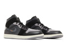 Tênis Air Jordan 1 Mid SE Craft Inside Out Black Preto vista superior