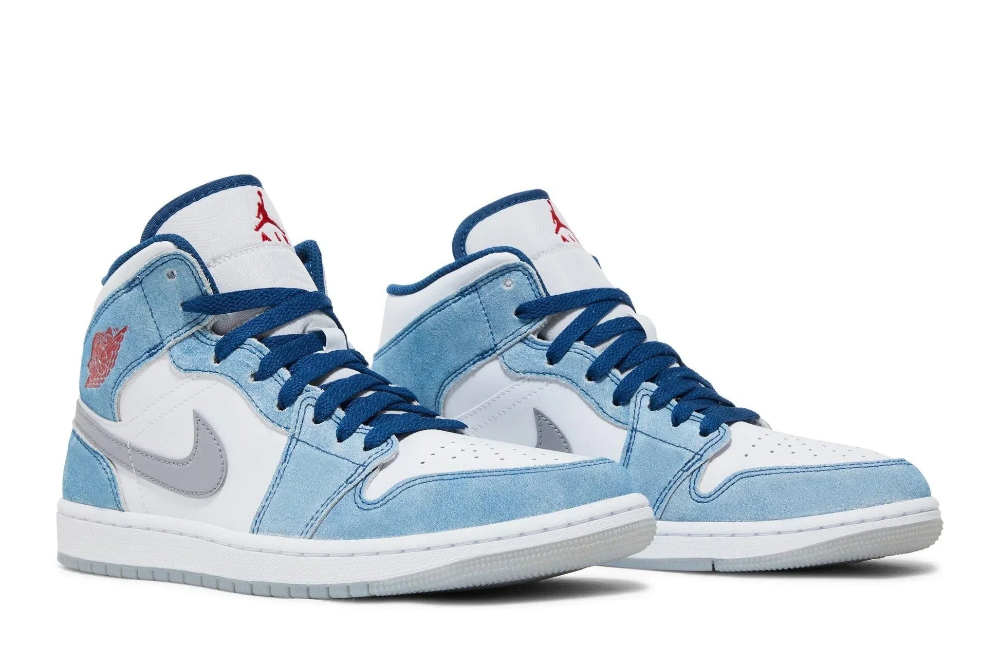 Tênis Air Jordan 1 Mid SE French Blue Azul vista superior