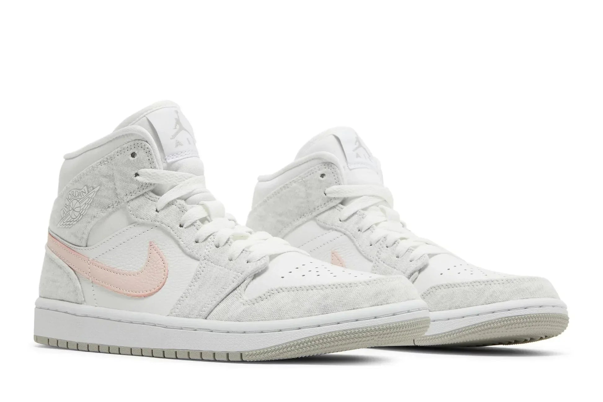 Tênis Air Jordan 1 Mid SE Light Iron Ore Cinza vista superior