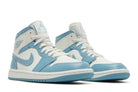 Tênis Air Jordan 1 Mid University Blue (UNC) Azul vista superior