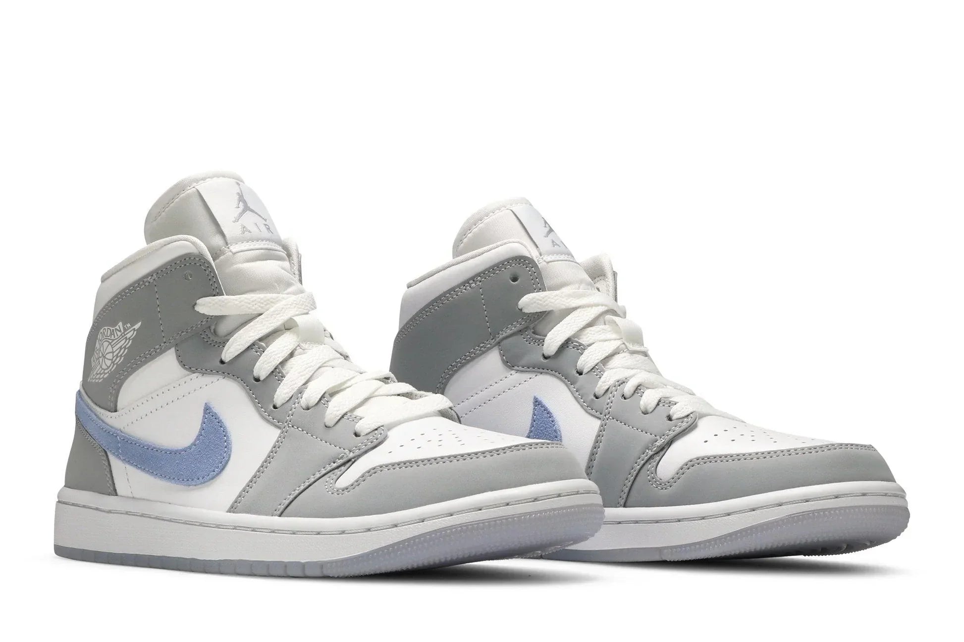 Tênis Air Jordan 1 Mid Wolf Grey Cinza vista superior