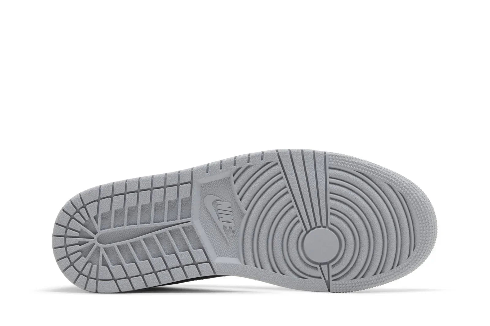 Tênis Air Jordan 1 Mid Wolf Grey Midnight Navy Cinza detalhe do material