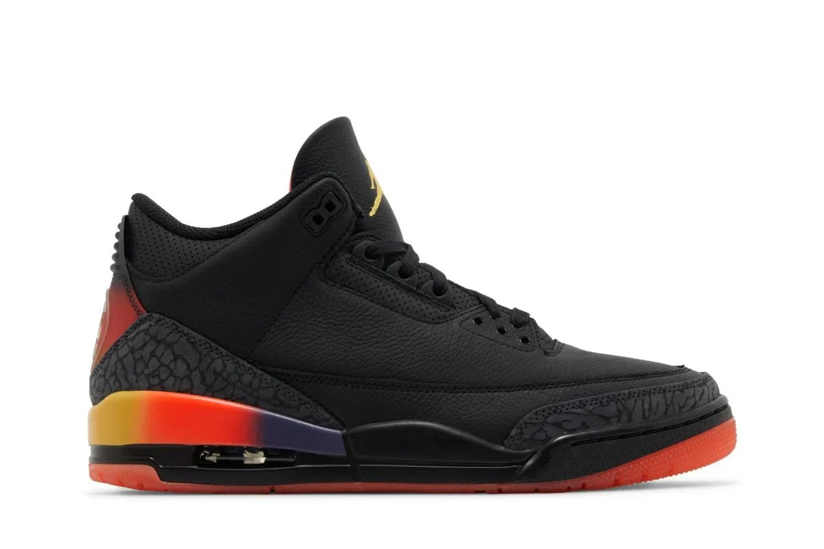 Tênis Air Jordan 3 Retro x J Balvin Rio Preto vista lateral