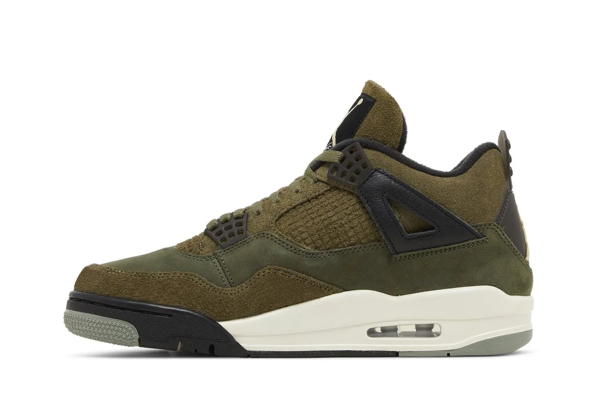 Tênis Air Jordan 4 Craft Medium Olive Verde vista traseira