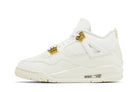 Tênis Air Jordan 4 Retro Metallic Gold Branco vista traseira