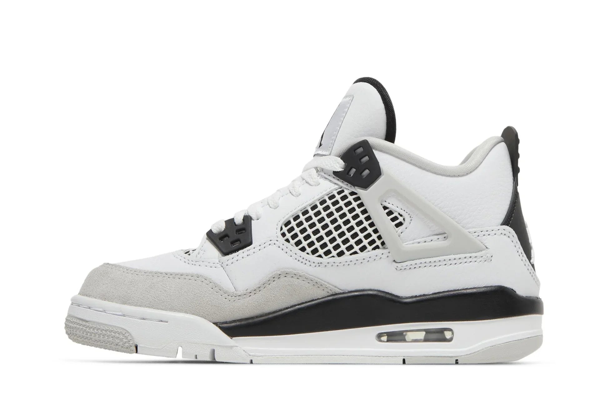 Tênis Air Jordan 4 Retro Military Black Branco vista traseira