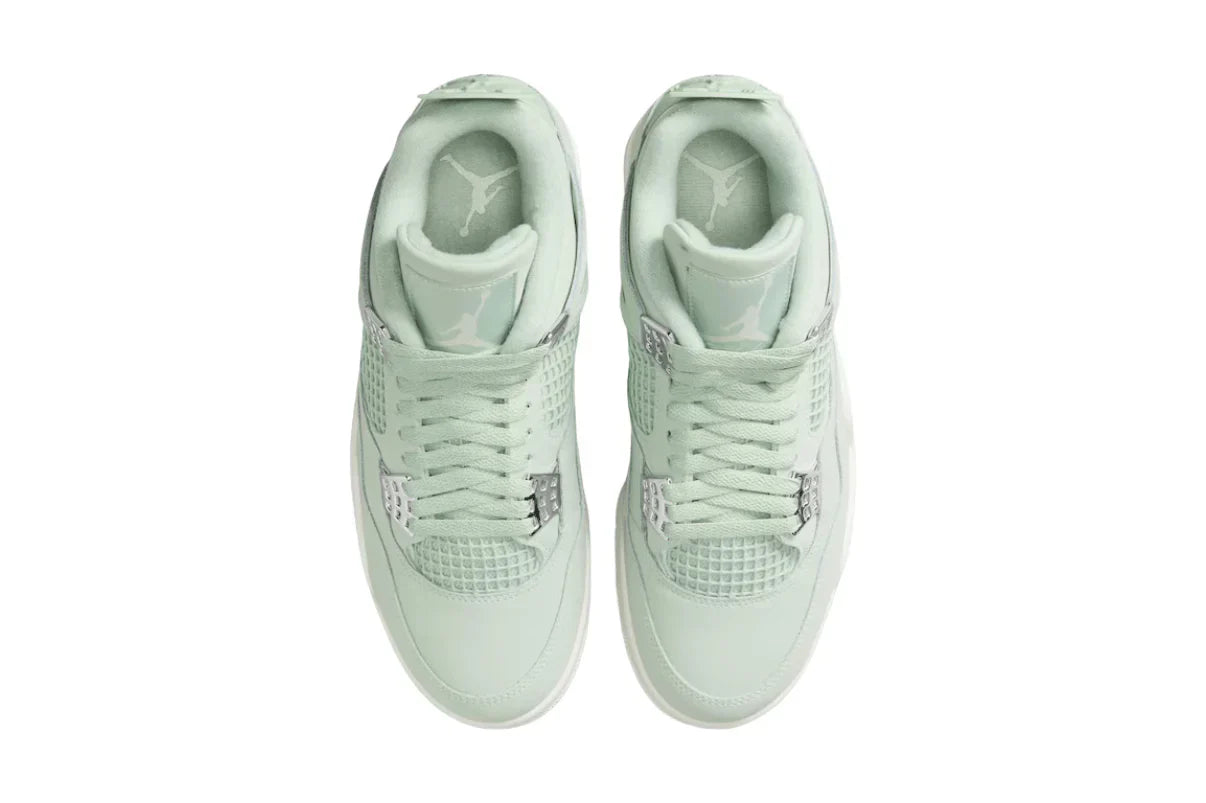 Tênis Air Jordan 4 Retrô Seafoam Verde vista superior