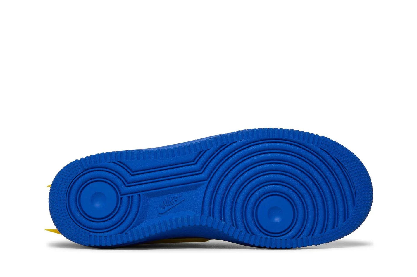 Tênis Ambush x Nike Air Force 1 Low Game Royal and Vivid Sulphur Azul detalhe do material