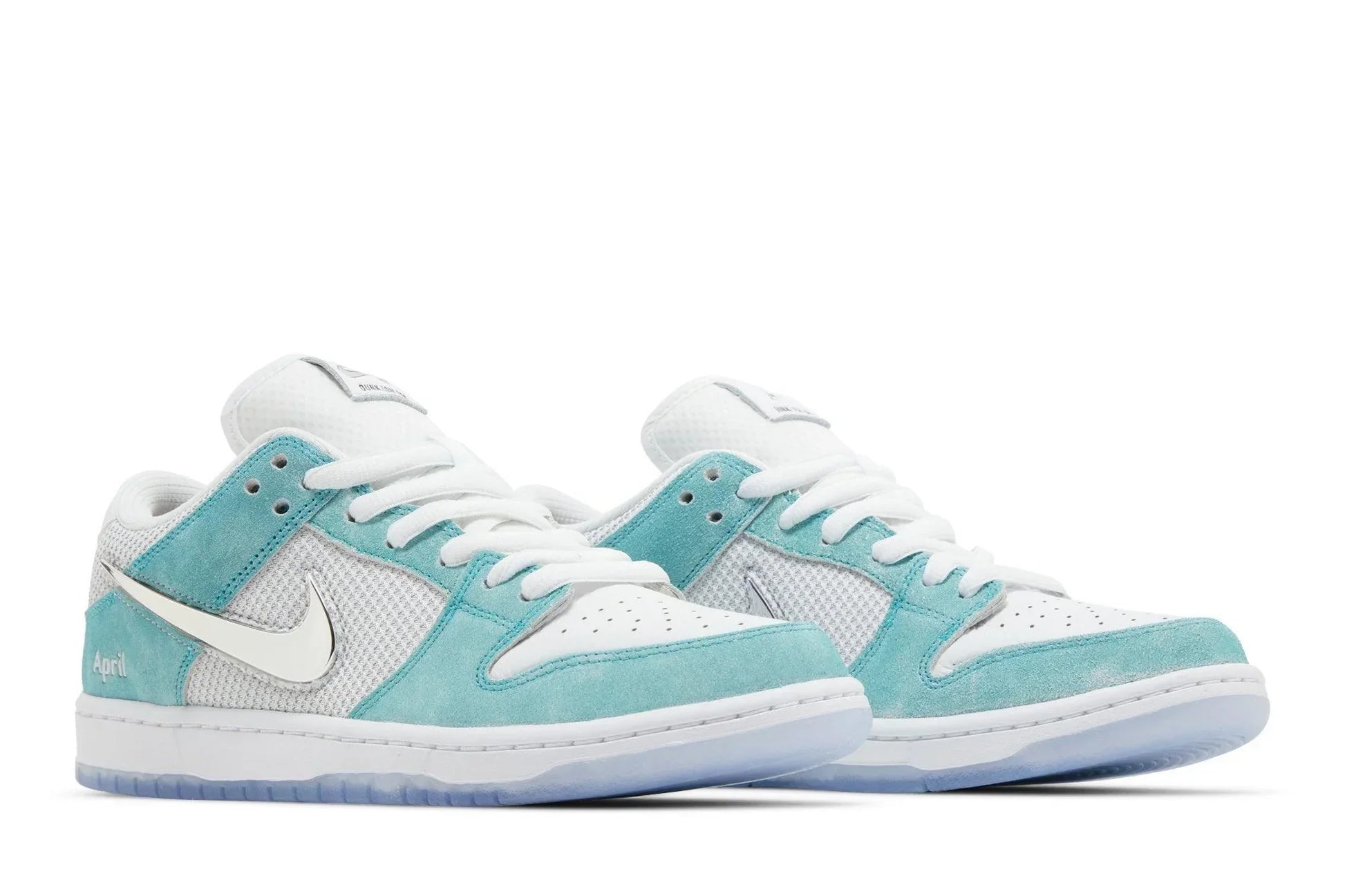 Tênis April Skateboards x Nike SB Dunk Low Turbo Green Azul vista superior