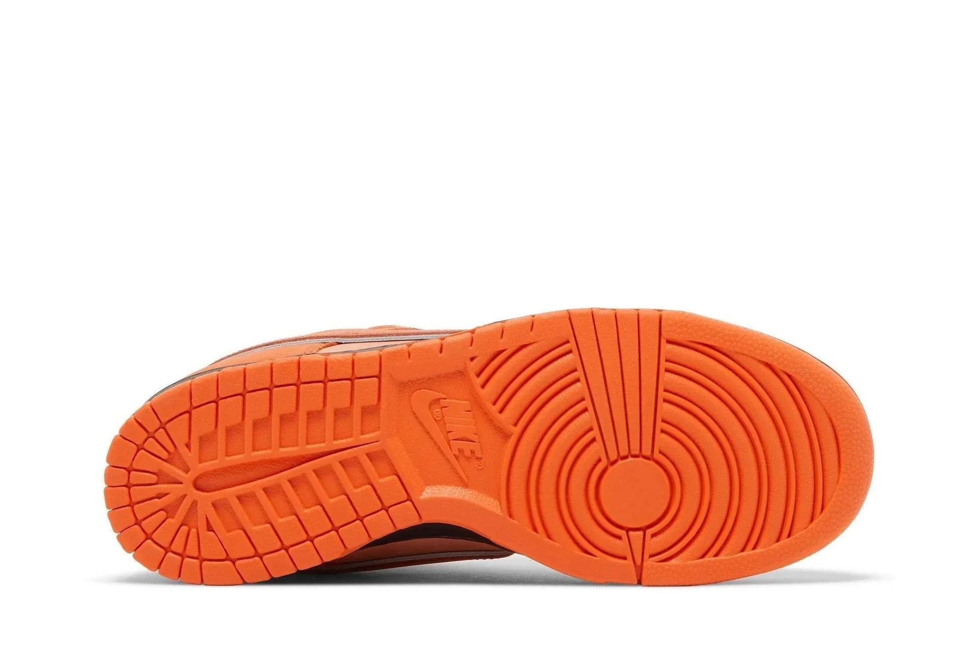 Tênis Concepts x Nike SB Dunk Low Orange Lobster Laranja detalhe do material