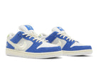 Tênis Fly Streetwear x Dunk Low Pro SB Gardenia Azul vista superior