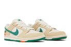Tênis Jarritos x Nike SB Dunk Low Branco/Verde detalhe do material