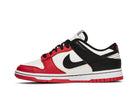 Tênis NBA x Nike Dunk Low Chicago Vermelho/Preto detalhe do material