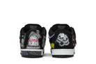 Tênis Neckface x Nike SB Dunk Low Pro Black Preto detalhe do material