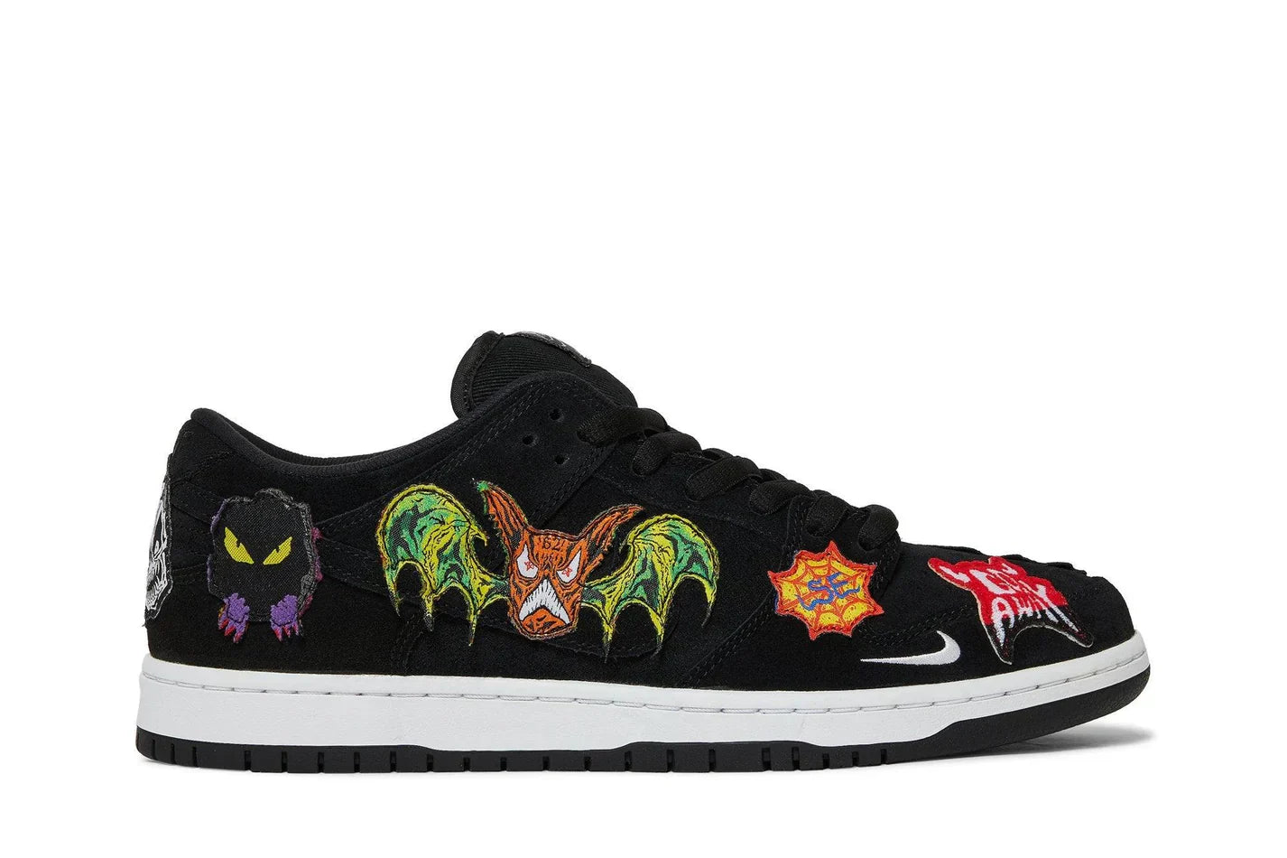 Tênis Neckface x Nike SB Dunk Low Pro Black Preto vista lateral