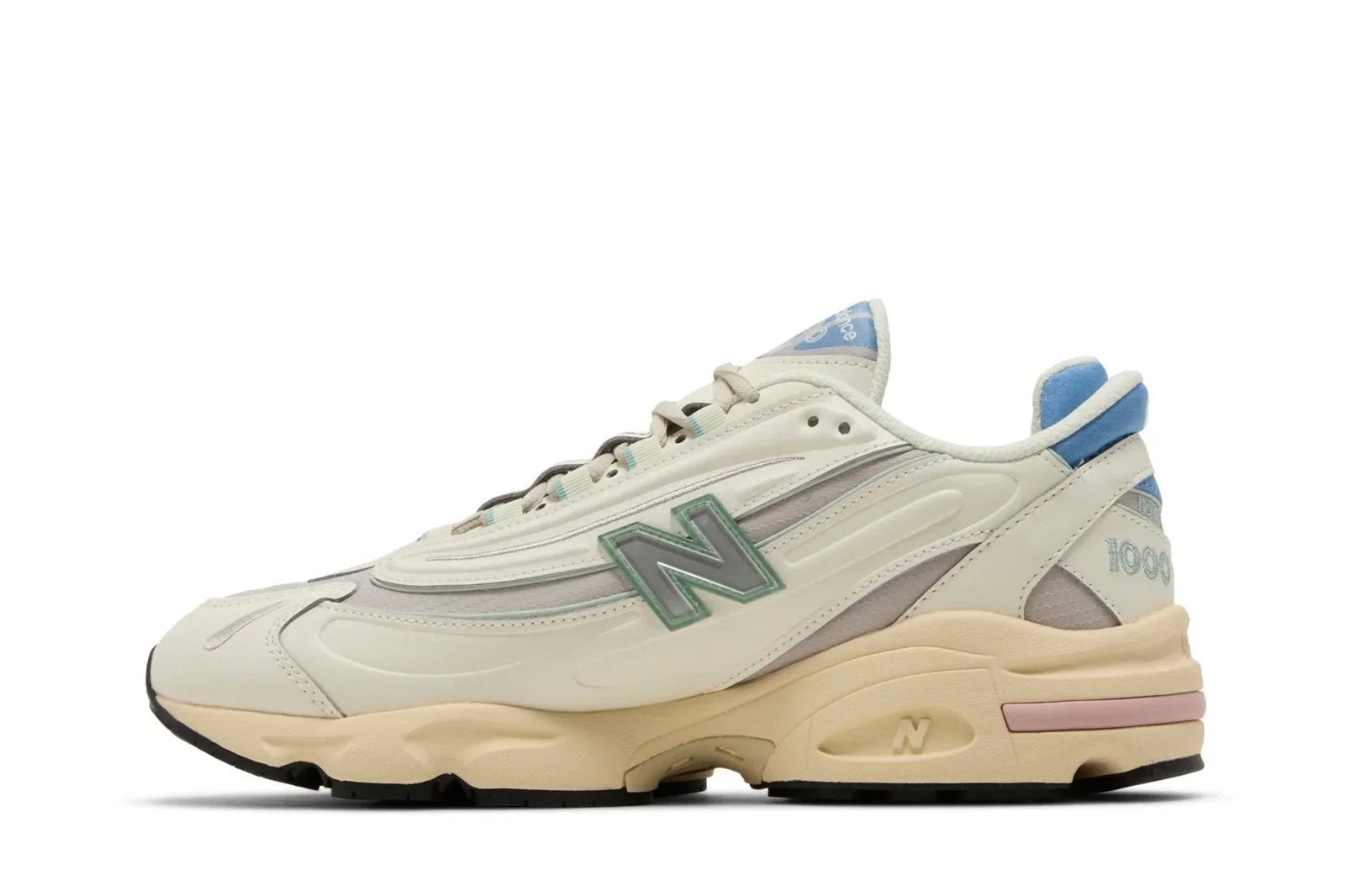 Tênis New Balance 1000 Angora Moonrock Bege vista traseira