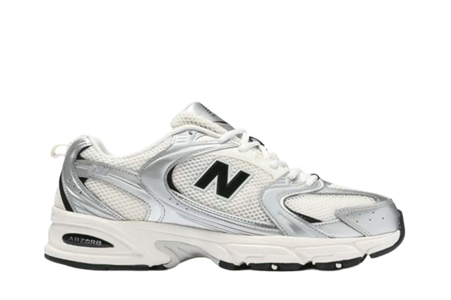 Tênis New Balance 530 Silver Black Cinza vista lateral