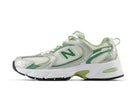 Tênis New Balance 530 White Green Matcha Verde detalhe do material