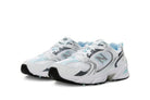 Tênis New Balance 530 White Light Crome Blue Branco detalhe do solado