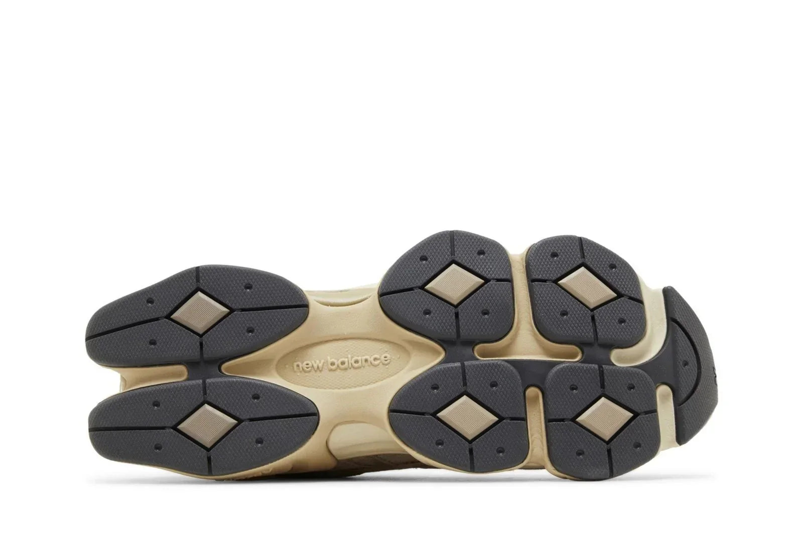 Tênis New Balance 9060 Driftwood Castlerock Marrom detalhe do material