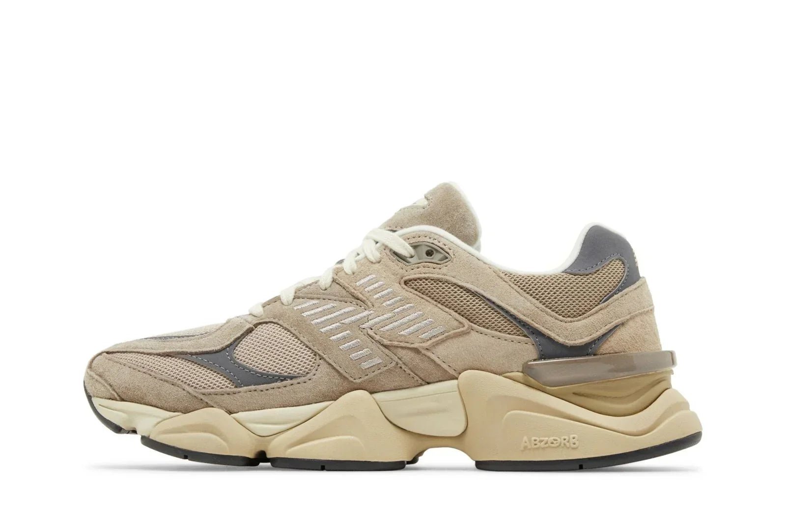 Tênis New Balance 9060 Driftwood Castlerock Marrom vista traseira