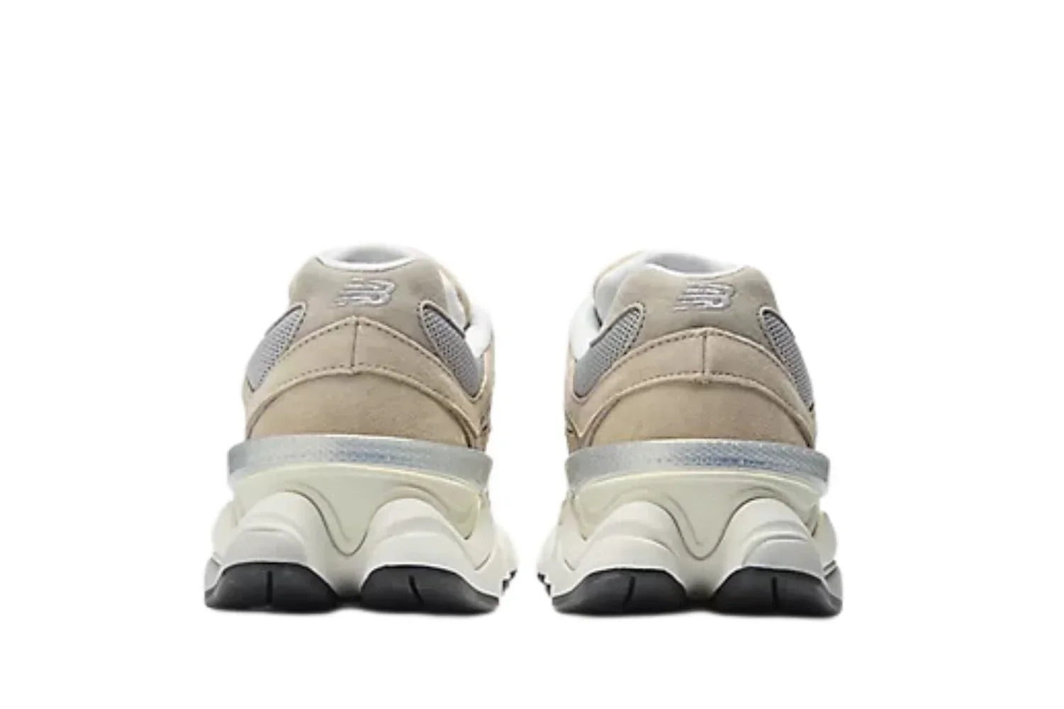 Tênis New Balance 9060 Incense Raincloud Arid Stone Marrom vista traseira