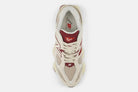 Tênis New Balance 9060 Linen Burgundy Bege detalhe do solado