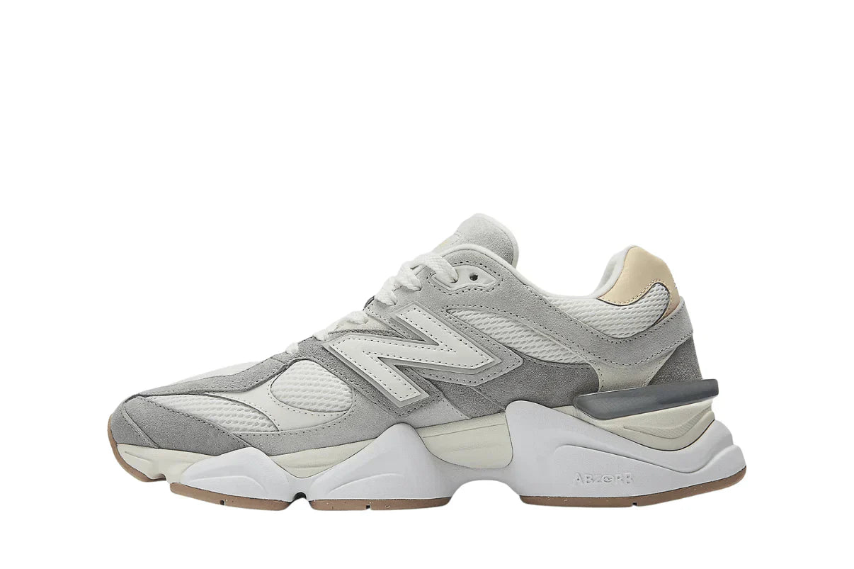 Tênis New Balance 9060 Mesh Slate Grey Calcium Cinza detalhe lateral