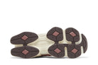Tênis New Balance 9060 Mineral Red Truffle Rain Cloud Vermelho detalhe do material