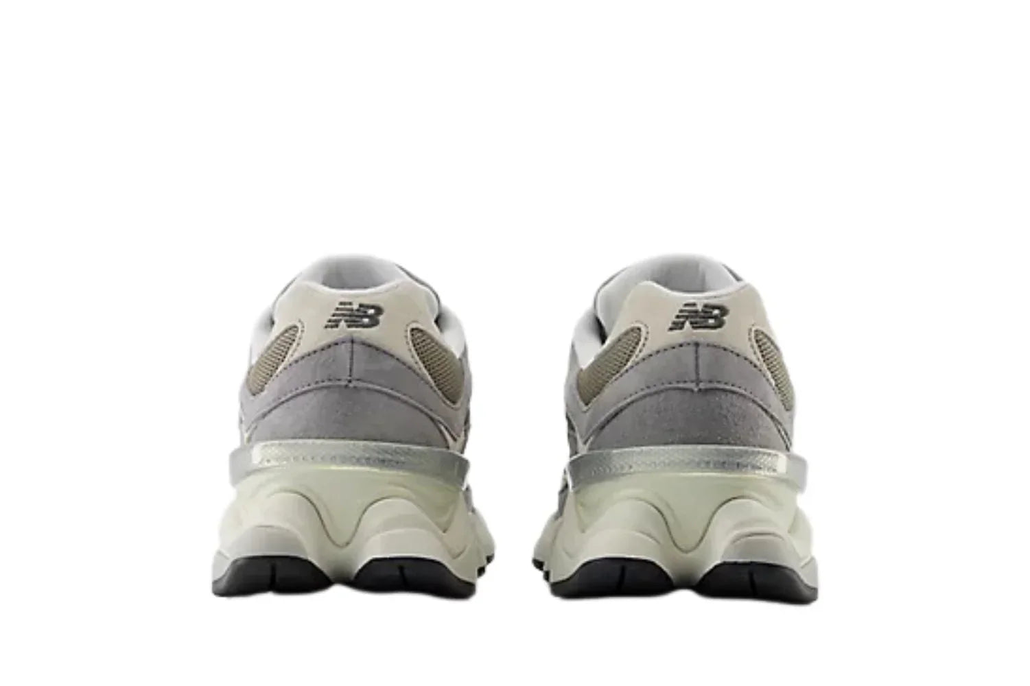 Tênis New Balance 9060 Slate Grey Arid Stone Cinza detalhe do material