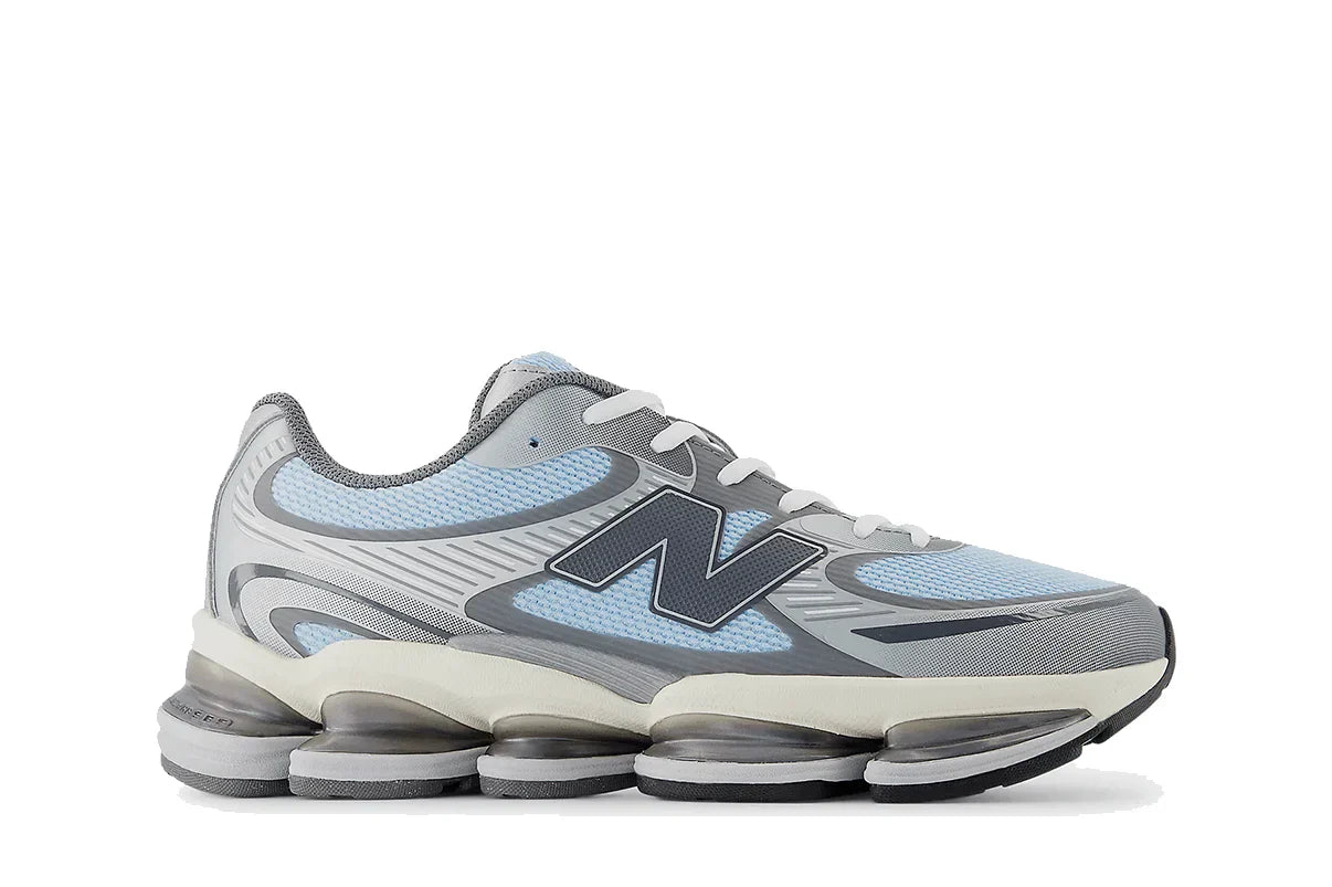 Tênis New Balance Abzorb 2000 Blue Grey Cream Cinza vista lateral