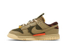 Tênis Nike Air Dunk Jumbo Medium Olive Verde detalhe do material