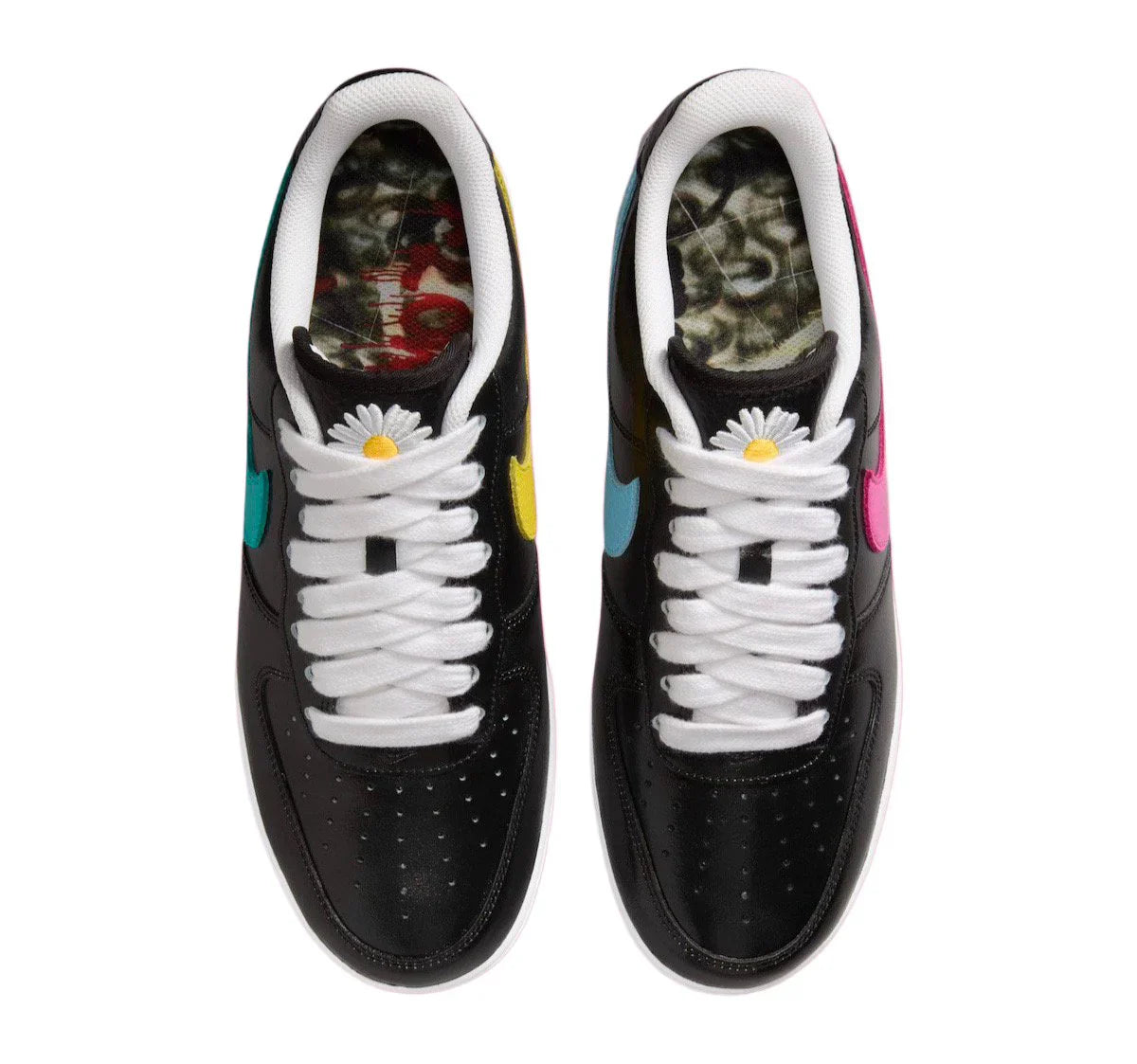 Tênis Nike Air Force 1 Low x G-Dragon Peaceminusone Para-Noise 3.0 Preto detalhe do material