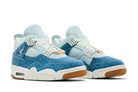 Tênis Nike Air Jordan 4 Retro TEX Worn Blue Denim Azul vista superior