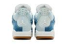 Tênis Nike Air Jordan 4 Retro TEX Worn Blue Denim Azul detalhe do material