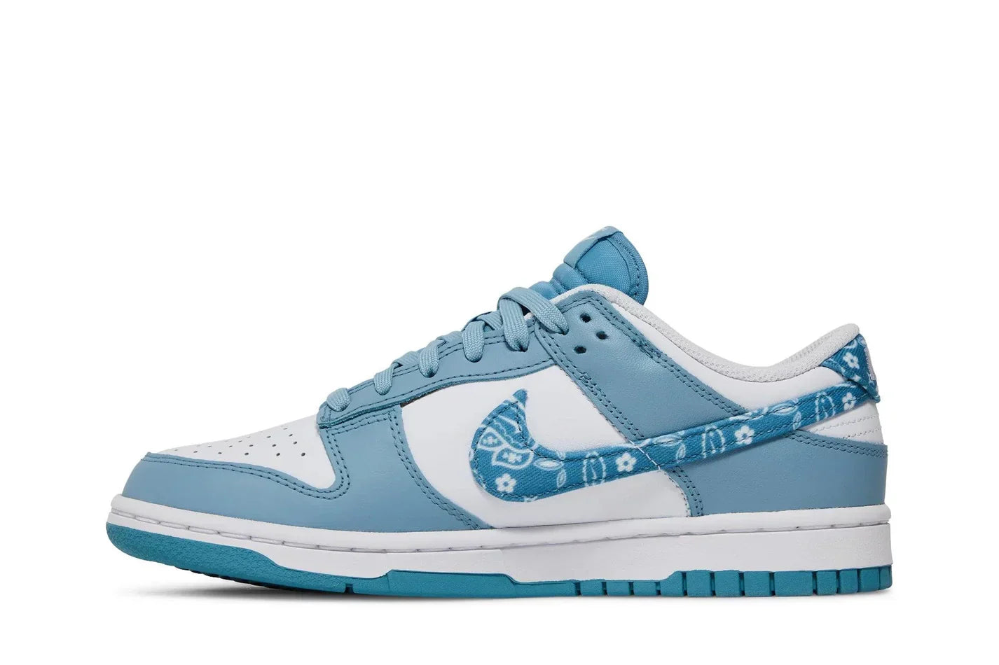 Tênis Nike Dunk Low Blue Paisley Azul detalhe do solado
