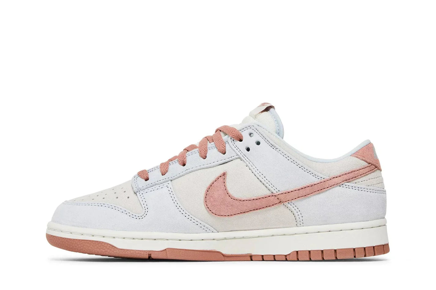 Tênis Nike Dunk Low Fossil Rose Azul/Rosa detalhe do solado