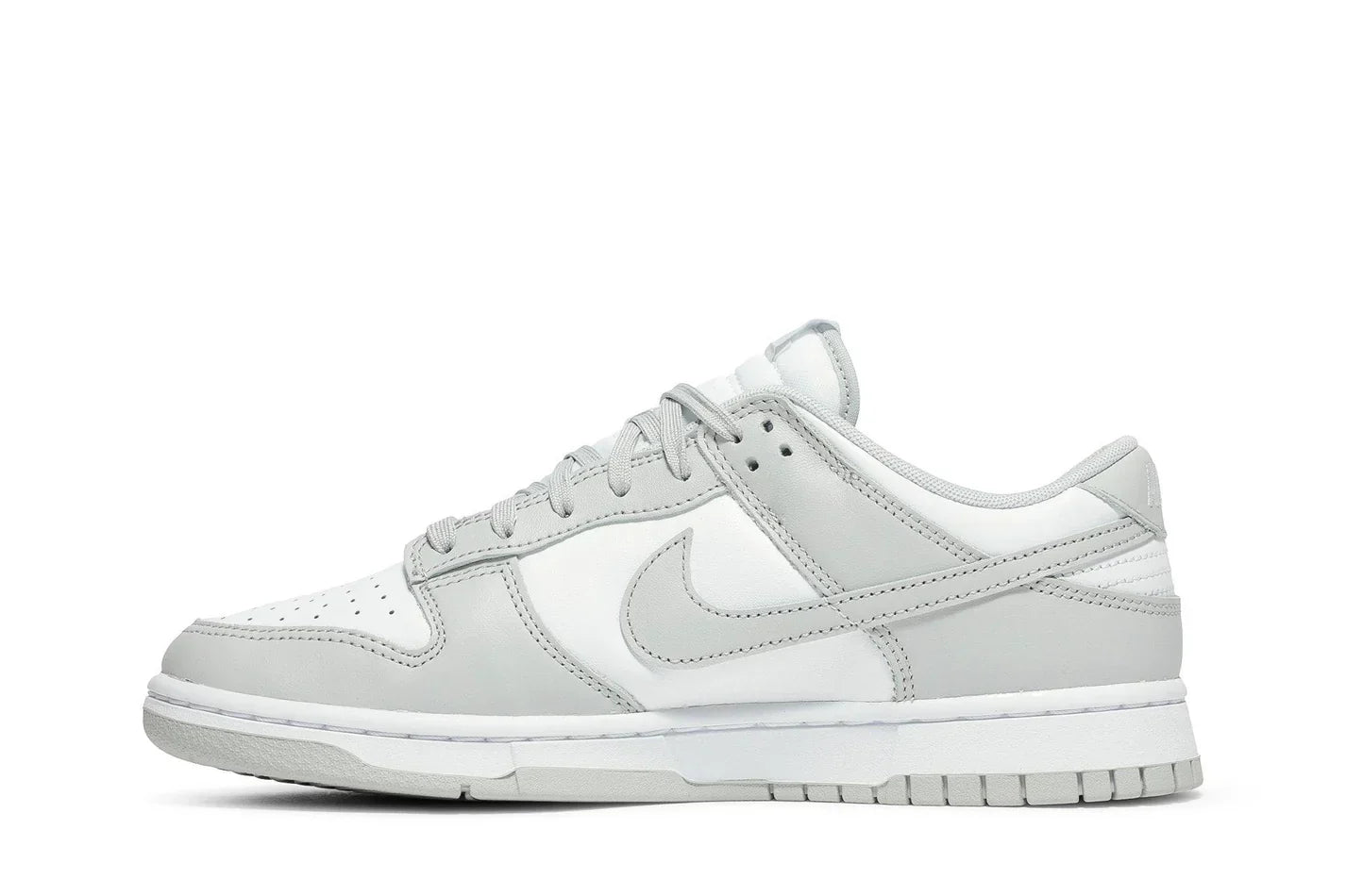 Tênis Nike Dunk Low Grey Fog Cinza detalhe do material