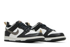 Tênis Nike Dunk Low GS Black/White Metallic Preto detalhe do solado
