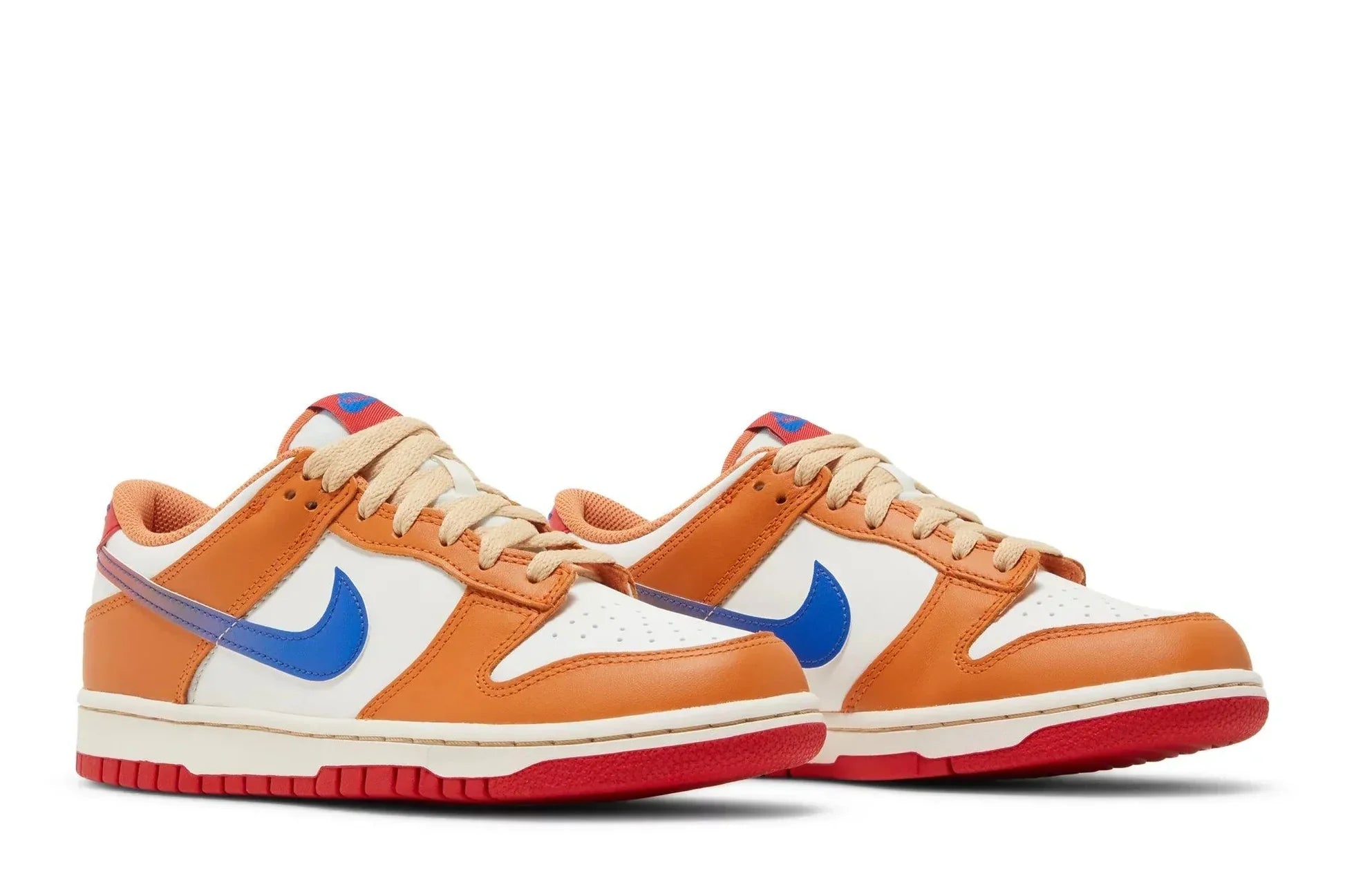 Tênis Nike Dunk Low GS Orange Blue Hot Curry Laranja detalhe do solado